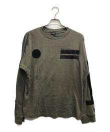 DIESEL（ディーゼル）の古着「テープロゴロングスリーブTシャツ」｜オリーブ