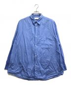 Graphpaperグラフペーパー）の古着「BROAD L/S OVERSIZED REGULAR COLLAR SHIRT」｜ブルー