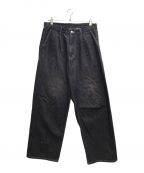 Graphpaperグラフペーパー）の古着「Colorfast Denim Two Tuck Pants」｜インディゴ