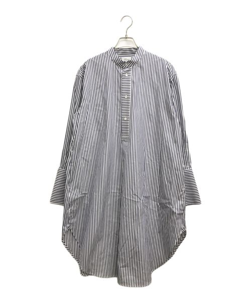 Lisiere（リジェール）Lisiere (リジェール) Stripe Long Shirt スカイブルー サイズ:記載無しの古着・服飾アイテム