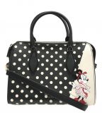 Kate Spade×DISNEYケイトスペード×ディズニー）の古着「2WAYバッグ」｜ブラック×ホワイト