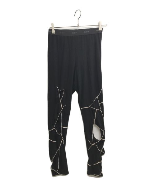 YOHJI YAMAMOTO（ヨウジヤマモト）YOHJI YAMAMOTO (ヨウジヤマモト) CUTOUT LEGGINGS ブラック サイズ:1の古着・服飾アイテム