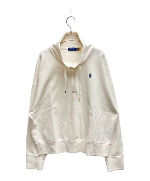 POLO RALPH LAUREN（ポロ・ラルフローレン）POLO RALPH LAUREN (ポロ・ラルフローレン) ハーフジップスウェット ホワイト サイズ:XLの古着・服飾アイテム