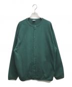 STANDARD CALIFORNIAスタンダードカリフォルニア）の古着「SD US Cotton Sweat Cardigan Vintage Wash / コットンスウェットカーディガンヴィンテージウォッシュ」｜グリーン