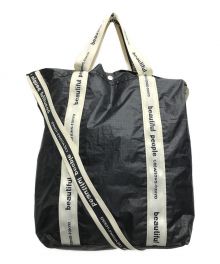 beautiful people（ビューティフルピープル）の古着「sail cloth logo tape shoulder bag」｜ブラック