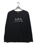 A.P.C.アーペーセー）の古着「刺繍ロゴカットソー」｜ブラック