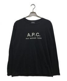 A.P.C.（アーペーセー）の古着「刺繍ロゴカットソー」｜ブラック