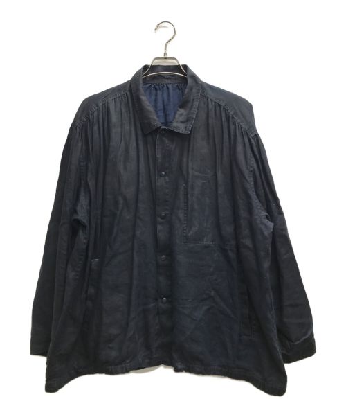 Porter Classic（ポータークラシック）Porter Classic (ポータークラシック) FARMER'S LINEN GATHERED JACKET インディゴ サイズ:3の古着・服飾アイテム