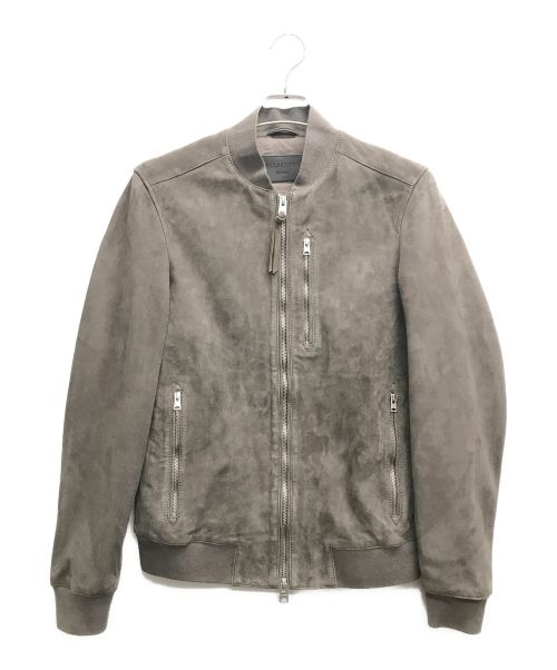 ALL SAINTS（オールセインツ）ALL SAINTS (オールセインツ) KEMBLE SUEDE BOMBER グレー サイズ:Sの古着・服飾アイテム