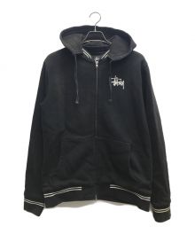 stussy（ステューシー）の古着「ジップパーカー」｜ブラック