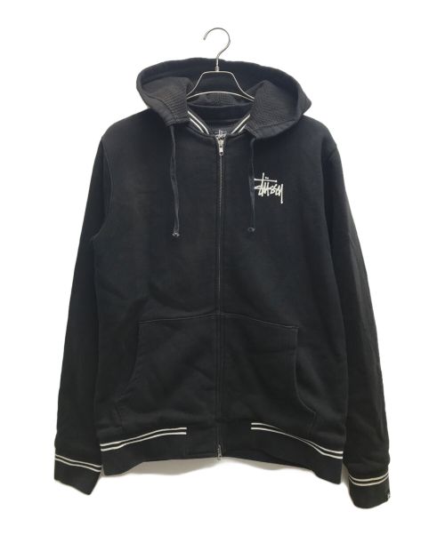 stussy（ステューシー）stussy (ステューシー) ジップパーカー ブラック サイズ:Lの古着・服飾アイテム