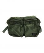 PORTERポーター）の古着「TANKER WAIST BAG」｜セージグリーン