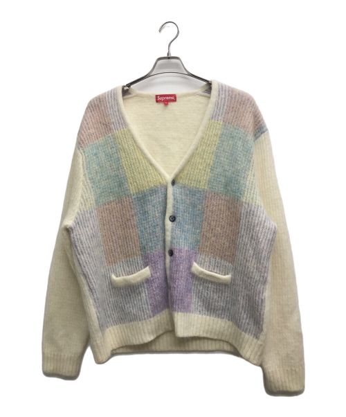 SUPREME（シュプリーム）SUPREME (シュプリーム) Brushed Grid Cardigan/ブラッシュド グリッド カーディガン  マルチカラー サイズ:XLの古着・服飾アイテム