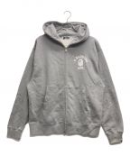 A BATHING APEアベイシングエイプ）の古着「College Relaxed Fit Full Zip Hoodie/カレッジ リラックスド フィット ジップ フーディー」｜グレー