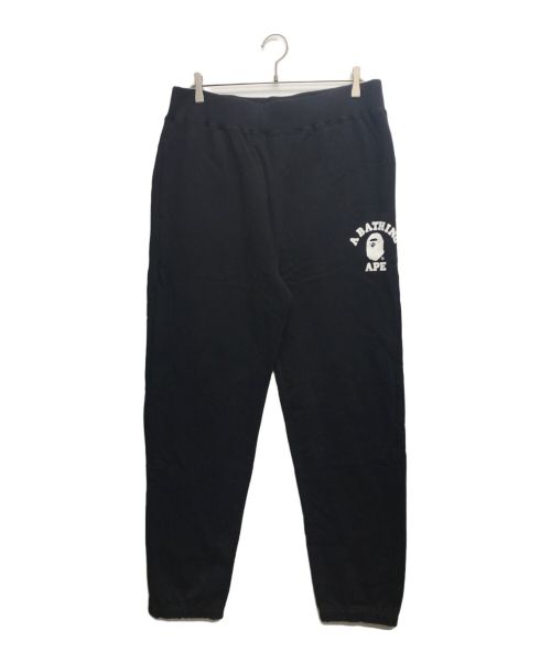 A BATHING APE（アベイシングエイプ）A BATHING APE (アベイシングエイプ) College Sweat Pant/カレッジ スウェット パンツ ブラック サイズ:XLの古着・服飾アイテム