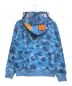 A BATHING APE (アベイシングエイプ) Honeycomb Camo Shark Full Zip Hoodie/ハニーコンボ カモ シャーク フル ジップ フーディ ブルー サイズ:M：27000円