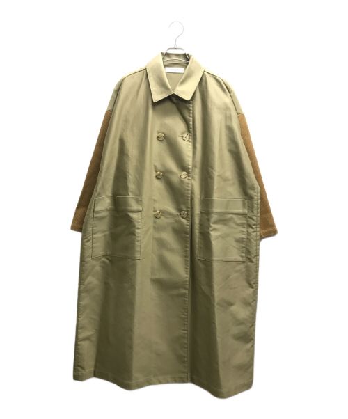 SETTO（セット）SETTO (セット) 袖コーデュロイ切替コート ベージュ サイズ:Freeの古着・服飾アイテム