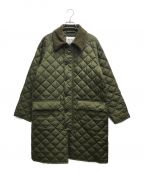 Barbourバブアー）の古着「BURGHLEY QUILT NYLON」｜カーキ