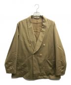 AURALEEオーラリー）の古着「SUPER FINE WOOL COTTON TWILL SHAWL COLLAR JACKET」｜ブラウン