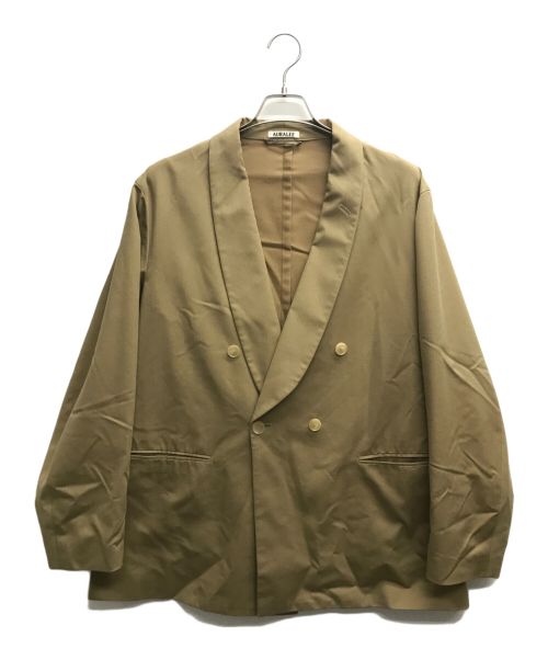 AURALEE（オーラリー）AURALEE (オーラリー) SUPER FINE WOOL COTTON TWILL SHAWL COLLAR JACKET ブラウン サイズ:4の古着・服飾アイテム