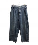 URUウル）の古着「COTTON DENIM TUCK PANTS」｜インディゴ