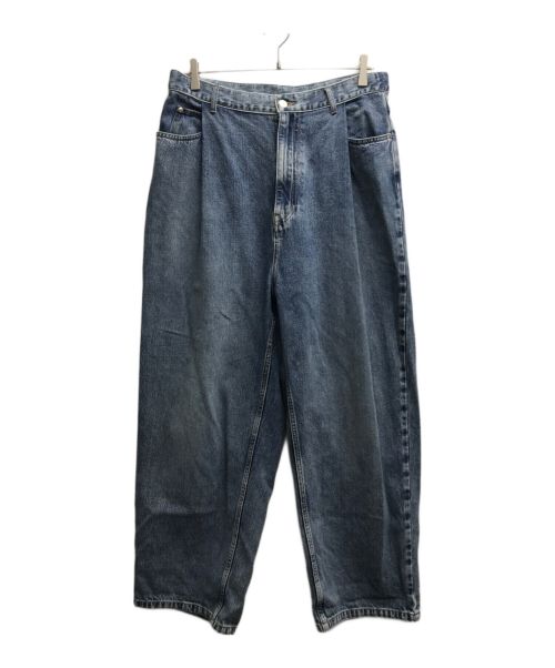 URU（ウル）URU (ウル) COTTON DENIM TUCK PANTS インディゴ サイズ:2	の古着・服飾アイテム