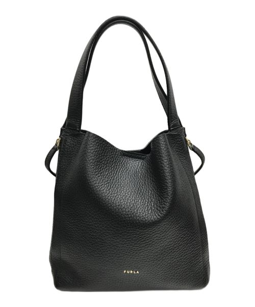 FURLA（フルラ）FURLA (フルラ) GRACE ホーボーバッグ ブラックの古着・服飾アイテム