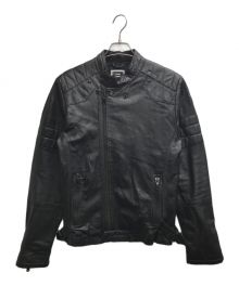 G-STAR RAW（ジースターロゥ）の古着「MERCHANT LEATHER JKT/マーチャント レザー ジャケット」｜ブラック