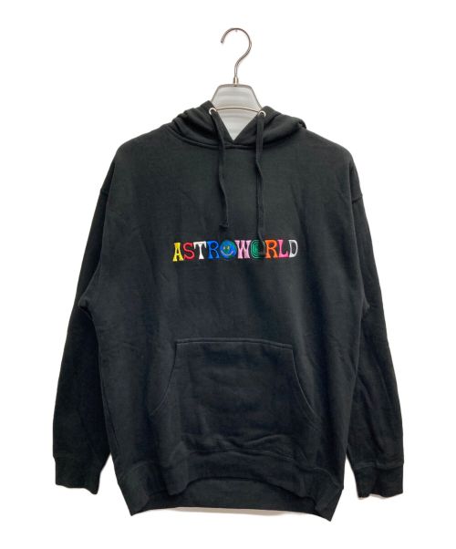 Astroworld（アストロワールド）astroworld (アストロワールド) 刺繍パーカー ブラック サイズ:Lの古着・服飾アイテム