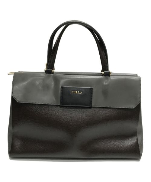 FURLA（フルラ）FURLA (フルラ) メリディアントートバッグ ブラウンの古着・服飾アイテム