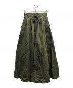 CLANEクラネ）の古着「2WAY MILITARY VOLUME SKIRT」｜オリーブ