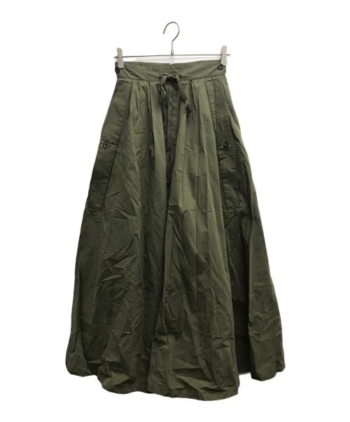 CLANE（クラネ）CLANE (クラネ) 2WAY MILITARY VOLUME SKIRT オリーブ サイズ:1の古着・服飾アイテム