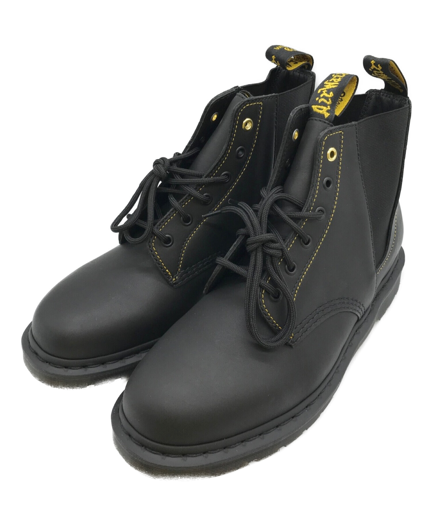 Dr.Martens×Yohji Yamamoto (ドクターマーチン×ヨウジ ヤマモト) コラボ6ホールサイドゴアブーツ ブラック サイズ:UK11