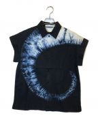Christian Diorクリスチャン ディオール）の古着「ビー刺繍タイダイデザイン半袖シャツ」｜ネイビー