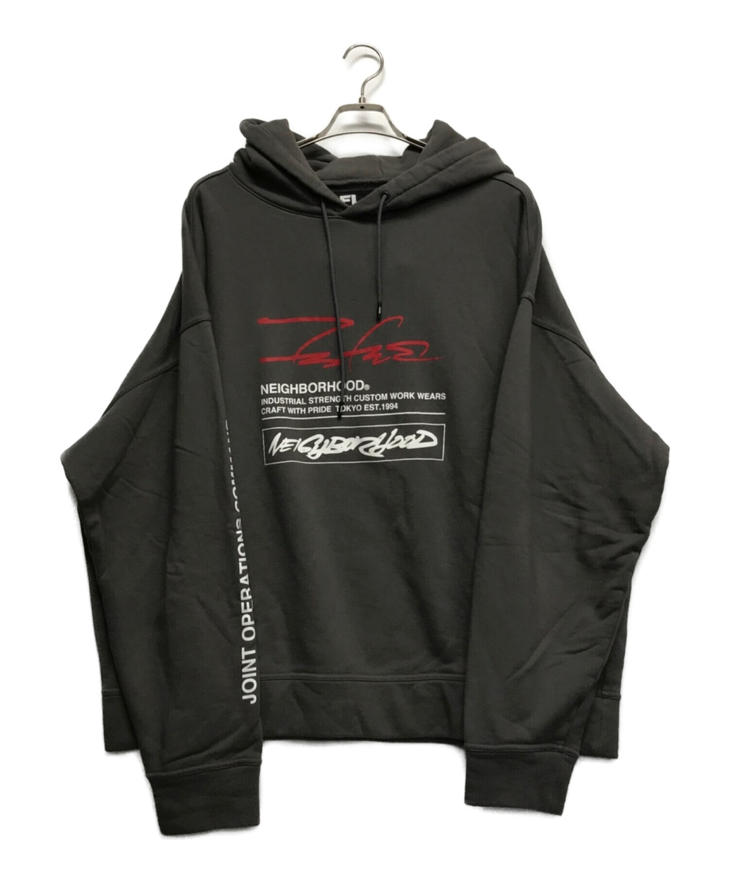 NEIGHBORHOOD×Futura Laboratories (ネイバーフッド×フューチュラ ラボラトリーズ) コラボグラフィック プルオーバー  パーカー グレー サイズ:XL