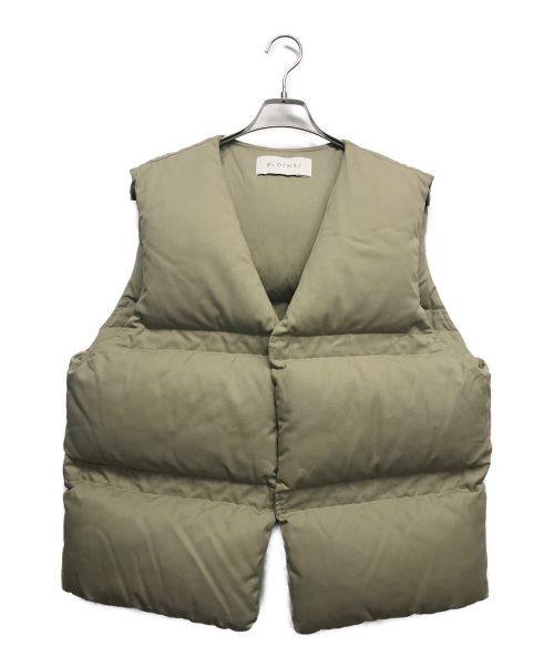 BLOTNEJ（ブロットネージ）BLOTNEJ (ブロットネージ) 中綿ベスト ベージュ サイズ:XLの古着・服飾アイテム