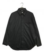 PUBLIC TOKYOパブリックトウキョウ）の古着「シルキーウールジャージシャツ」｜ブラック