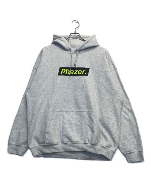 PHAZER TOKYO（フェイザー トーキョー）phazer tokyo (フェイザー トーキョー) ボックスロゴパーカー グレー サイズ:XLの古着・服飾アイテム