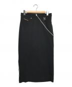 DIESELディーゼル）の古着「ジップデザインタイトスカート」｜ブラック