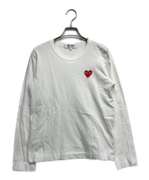 PLAY COMME des GARCONS（プレイ コムデギャルソン）PLAY COMME des GARCONS (プレイ コムデギャルソン) ロングスリーブカットソー ホワイト サイズ:Lの古着・服飾アイテム