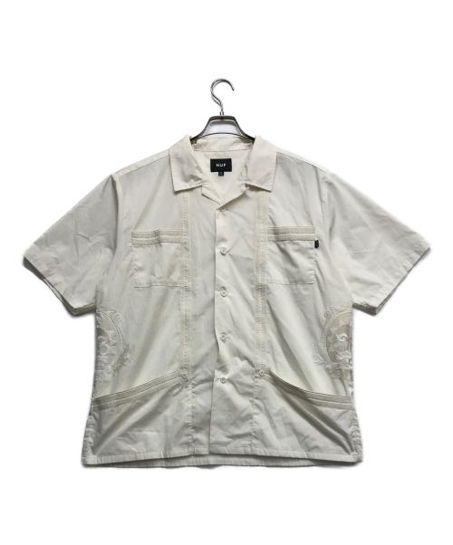 HUF（ハフ）HUF (ハフ) オープンカラーシャツ ホワイト サイズ:XLの古着・服飾アイテム