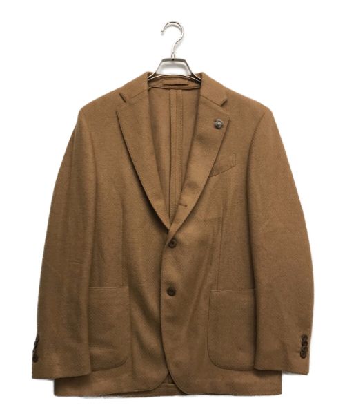 LARDINI（ラルディーニ）LARDINI (ラルディーニ) キャメルテーラードジャケット ブラウン サイズ:52の古着・服飾アイテム