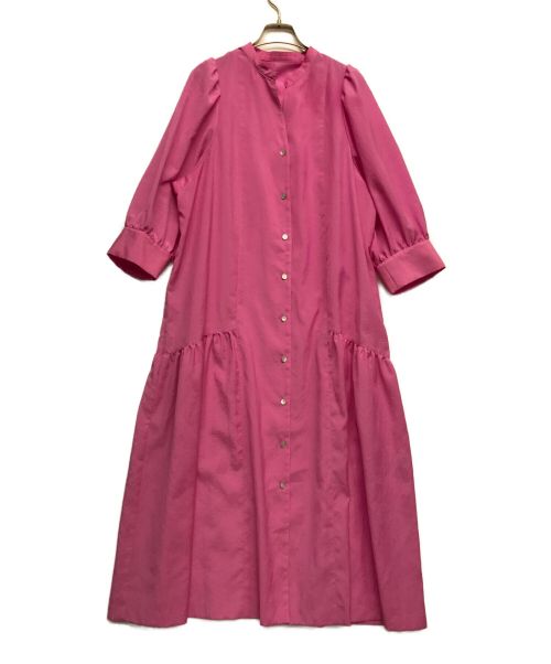 R-ISM（リズム）R-ISM (リズム) ブライトローンボリュームスリーブワンピース ピンク サイズ:4の古着・服飾アイテム
