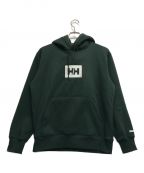 HELLY HANSENヘリーハンセン）の古着「HHロゴスウェットパーカ」｜グリーン