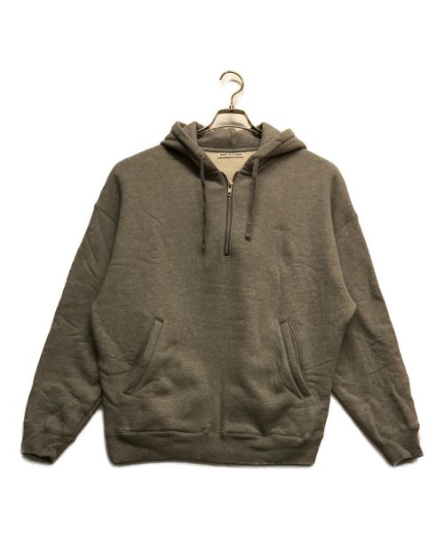 SOFTHYPHEN（ソフトハイフン）SOFTHYPHEN (ソフトハイフン) SOHY HALF ZIP UP HOODIE グレー サイズ:Lの古着・服飾アイテム