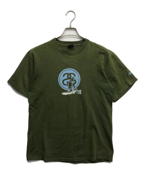 stussy（ステューシー）stussy (ステューシー) 90‘sプリントTシャツ グリーン サイズ:Mの古着・服飾アイテム