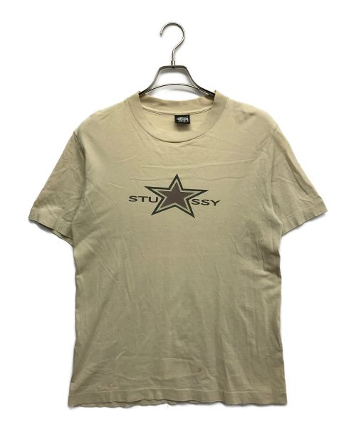 stussy（ステューシー）stussy (ステューシー) 80ｓスター両面プリントTシャツ ベージュ サイズ:Mの古着・服飾アイテム