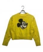 BEAMS BOY×DISNEYビームスボーイ×ディズニー）の古着「ミッキーマウスニット」｜イエロー