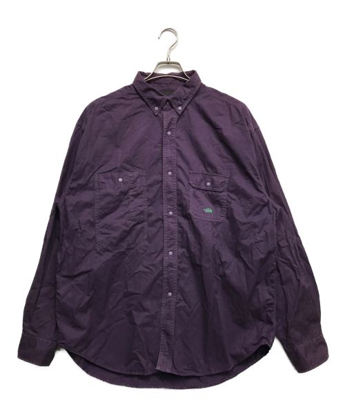 THE NORTHFACE PURPLELABEL（ザ・ノースフェイス パープルレーベル）THE NORTHFACE PURPLELABEL (ザ・ノースフェイス パープルレーベル) ライトウェイトツイルボタンダウンワークシャツ パープル サイズ:Lの古着・服飾アイテム