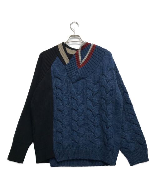 KOLOR（カラー）KOLOR (カラー) ビッグケーブルKNIT ネイビー サイズ:1の古着・服飾アイテム